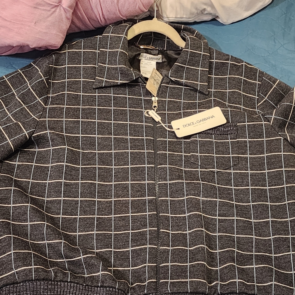 Dolce & Gabbana Gray Bomber Jacket Sz 54 Xlarge New With Tags